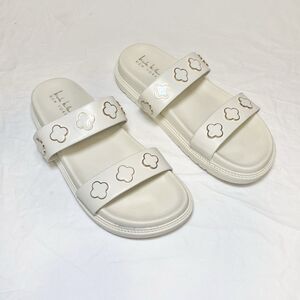 Nicole Miller / Bling Slide/ White- Gold/ Women SZ 9